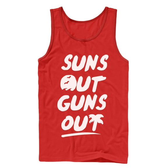Men's Lost Gods Sun's Out Guns Out Tank Top Red X Large