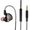 Obsidian Black, variant on UrbanX iX2 Pro Dynamic Hybrid Dual Driver in Ear Musicians Earphones With Mic Tangle-Free Cable in-Ear Earbuds Headphones For Kyocera DuraForce Pro 2