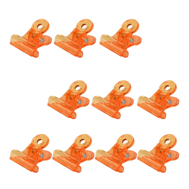 10x Plástico Acrílico Soak Off Cap Removedor de Herramienta de Envoltura - naranja Macarena Clip de uñas de acrílico