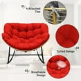 thumbnail image 4 of Thickened Waterproof Papasan Rocking Chair Cushion – 6.3'' Egg Chair Cushions with Secure Ties, Fade-Resistant & Weatherproof for Indoor/Outdoor Use , Fits Rattan Wicker Hammock Chairs (Only Cushion), 4 of 7