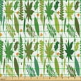 thumbnail image 2 of Ambesonne Woodland Fabric by the Yard Upholstery, Botanical Nature Leaves, 3 Yards, Green Fawn and Marigold, 2 of 5