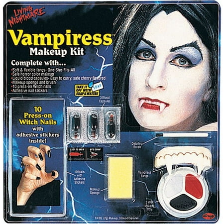 Morris Costumes Living Nightmare Vampiress Makeup Kit, Style FW9421V