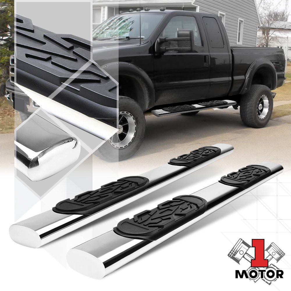 Chrome 6" Oval Side Step Nerf Bar for 9916 Ford F250 F350 F450 F550 SD