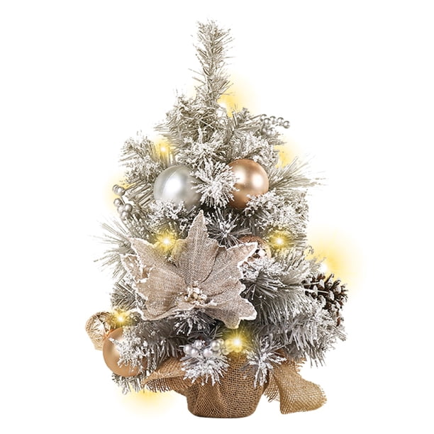 Juguetes Para Niño Mini árbol de Navidad de mesa de 30 cm, decorado con luces, ideal para decorar tu hogar. Juguetes Para Bebe 1 Año
