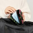 thumbnail image 5 of Sanitary Napkin Storage Bag for Girls Women, Portable First Period Pads Bag Tampons Holder Girls Travel Makeup Bag, Large Capacity Hibiscus Orchid Flower Pink Flamingos, 5 of 6