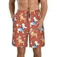 thumbnail image 1 of Balery Cute Poodle Dog Traje de Baño Estilo Hawaiano para Hombre, Shorts de Secado Rápido con Bolsillos-X-Large, 1 of 6