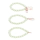 thumbnail image 4 of 3 pulseras de perlas brillantes y exquisitos procesos de pulido, hebras de cuentas de perlas para funda de teléfono móvil, llavero, bolsa H16 verde, 4 of 14