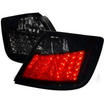 LED Tail Lights Rear Brake Lamp In Gloss Black Housing Smoke Lens Made For And Compatible With 2004 - 2010 Scion tC 04 05 06 07 08 09 10