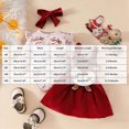 thumbnail image 2 of Cdudpw Newborn Baby Girl Clothes Ruffles Long Sleeve Romper Floral Suspender Skirt Set with Headband Girl Outfits(Z150-Red), 2 of 8