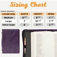 thumbnail image 5 of Christian Art Gifts Purple Faux Leather Bible Cover for Women  Faith Purple Paisley- Hebrews 11:1  Zippered Case for Bible or Book w/Handle, Extra Large, 5 of 6