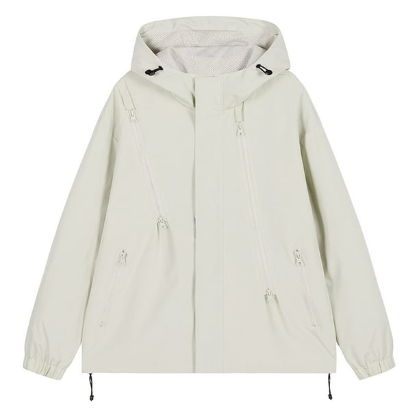 pstuiky hombres de manga larga, Chaqueta informal de hombre de color liso con capucha, manga larga y bolsillo con cremallera, estilo stormtrooper Tops de talla grande para hombre xxxl