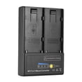 thumbnail image 1 of Adaptador de corriente NP-F a la placa del adaptador del convertidor de la batería del V-montaje con la ranura dual para NP-F550 NP-F750 Serie NP-F970 Abanopi Adaptador de corriente, 1 of 5