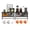 2 Sets, variant on Industrial Wall Mounted Metal Wood Floating Shelves with Baskets Hooks Hanging Display Shelf Sundries Holder for Coffee Bar Kitchen Bathroom Organization and Home Decor, Black (16inch, 2 Sets)