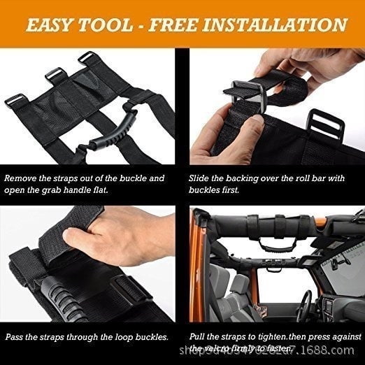 Suitable for Pair of Grab Bars for Jeep Wrangler Rzr Roll Bar Accessories