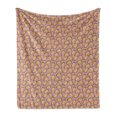 thumbnail image 1 of Taco Soft Flannel Fleece Throw Blanket, Fiesta Time Tortilla Rolled on Pink Background Cuisine Graphic, Cozy Plush for Indoor and Outdoor Use, 60" x 80", Lime Green Sand Brown, by Ambesonne, 1 of 6