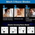 thumbnail image 3 of 24PCS Replaceable Shaver Blades Refills Manual 3 Blades Refills 3 Mens Refills Shaver Blades, 3 of 5