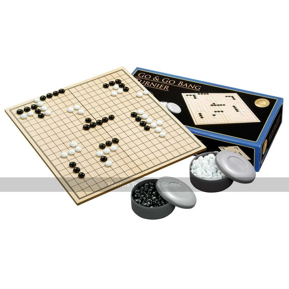 Philos Folding Tournament Go Set - with glass stones and plastic bowls