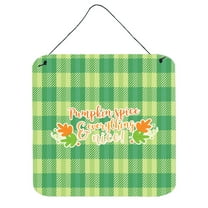 Fall Pumpkin Spice Gingham Wall or Door Hanging Prints