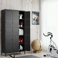 thumbnail image 6 of AUHUP Metal Locker for Employees with lock, Industrial Steel Storage Locker for School Gym Home Office Staff, Black-15 Doors Metal Storage Cabinet, 6 of 10