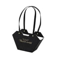 thumbnail image 4 of Bolso de mano para guardar ramos de flores, despedida de soltera, fiesta de San Valentín, caja de regalo de papel con flores Negro, 4 of 9
