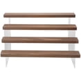 thumbnail image 2 of Acrylic Wooden Display Rack 4 Tier Display Stand Riser Organizer for Figures Model, 2 of 8