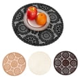 thumbnail image 2 of Flmtop 1PC Rond Sous-Verres Floral Creux Sous-Verres Résistant à la Chaleur Anti-Dérapant Protection de Table de Comptoir Sets de Table Élégants pour la Cuisine de Mariage, 2 of 10