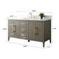 thumbnail image 6 of Vanity Art 60” Single Sink Bathroom Vanity Cabinet with Engineered Marble Countertop, 6 of 9