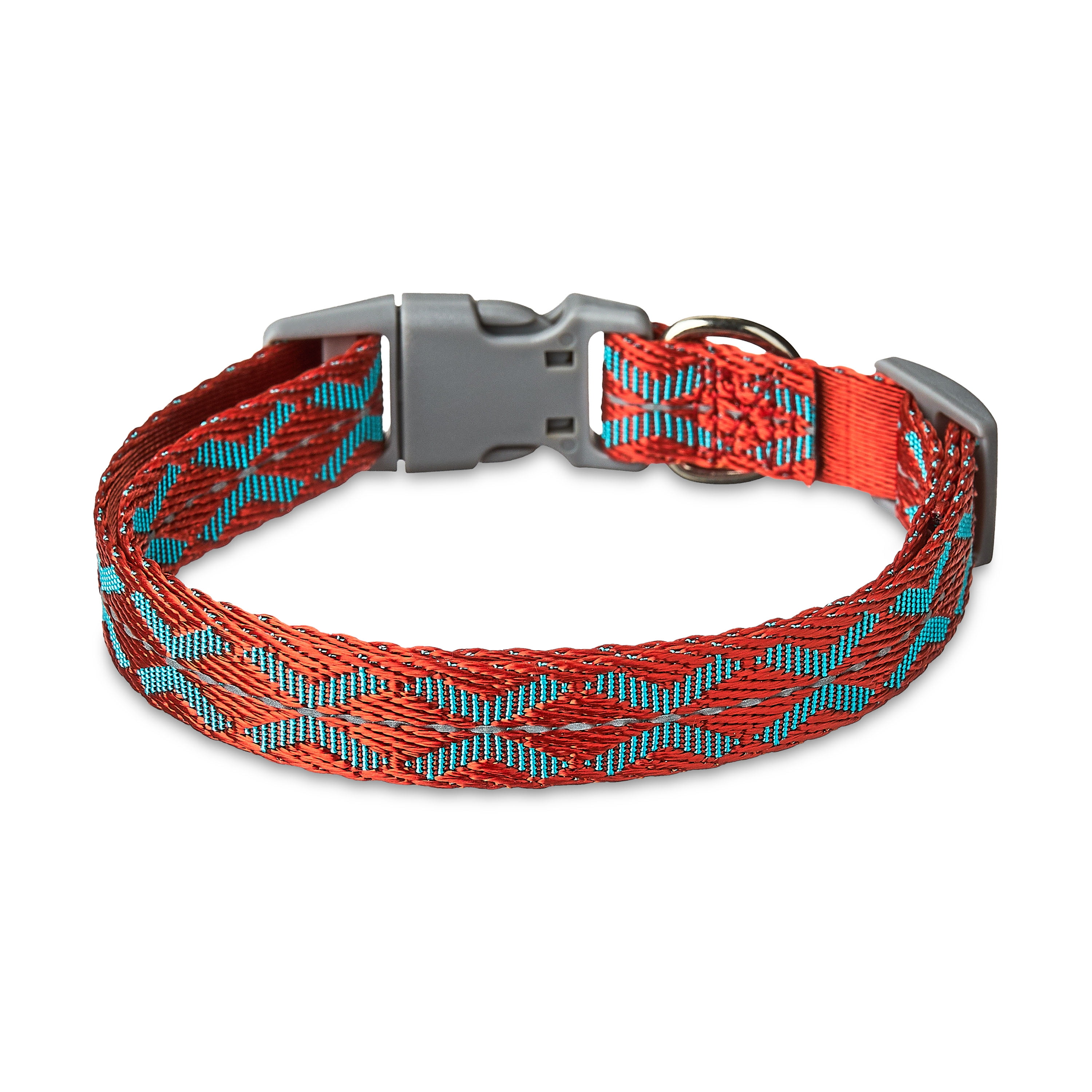 Vibrant Life Reflective Adjustable Dog Collar, Orange, Small