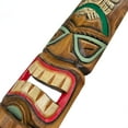 thumbnail image 5 of Zeckos 40 inch Multicolor Carved Wood Totem Tiki Mask Wall Decor Set of 2, 5 of 8