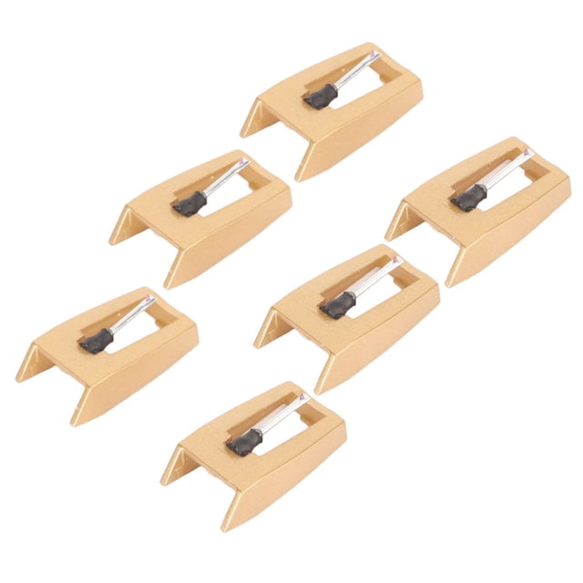Turntable Stylus Replacement, Professional 6pcs Durable Fine Crafted Record Player Needle Compact for Phonograph