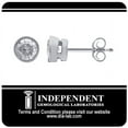 thumbnail image 3 of 1.00 Carat T.W. Round Diamond 14kt White Gold Bezel Stud Earrings, IGL Certified, Comes in a Box, 3 of 5