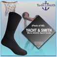 thumbnail image 2 of Yacht & Smith Mens Wholesale Bulk Cotton Socks, Athletic Sport Socks Shoe Size 10-13 (60 Pairs Black), 2 of 7