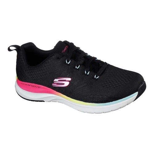 skechers pure black shoes