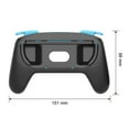 thumbnail image 2 of Peggybuy 2 Pcs Poignées pour Switch 2 pour Joycon Support Gauche+droit (Noir Rouge Noir Bleu), 2 of 6