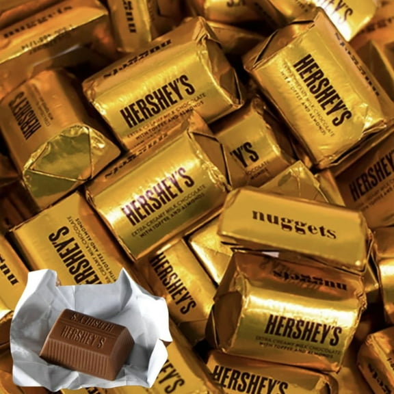 Hershey's Nuggets with Toffee, Almonds Extra Creamy Milk Chocolate 2lb Bulk, Hershey Nuggets, Hershey AlmonHershey's Nuggets Milk Chocolate, Hersheys Nuggets, Hershey Nuggets Assortment - 2 Pounds