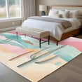thumbnail image 4 of 6'x9' Area Rugs, Western Boho Indoor Outdoor Area Rug for Living Room Bedroom, Cactus Pink Green Nature Mountains Washable Bathroom Rugs Kitchen Floor Carpet Mats Home Decor Aesthetic, 4 of 8