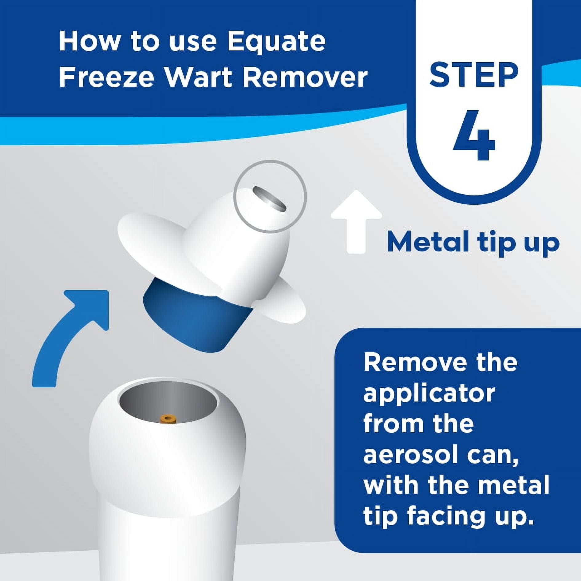 Equate Freeze Wart Remover, 1.6 fl oz w/ Precision Metal Tip Applicator, Use on Common & Plantar Warts