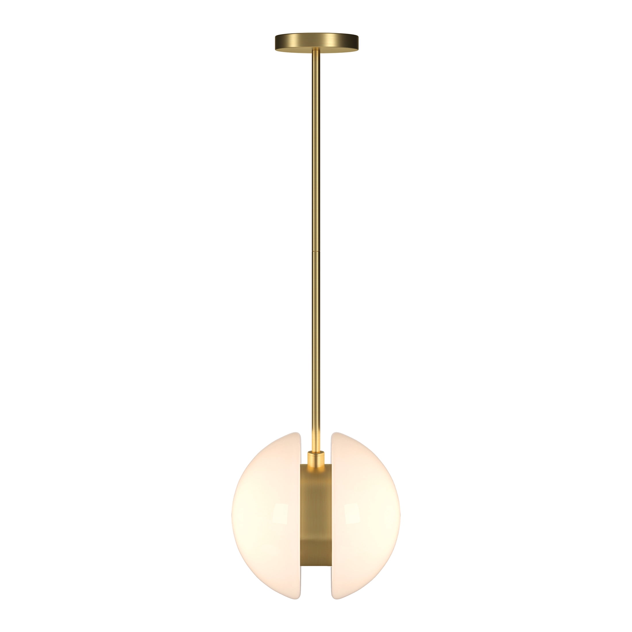Evelyn&Zoe Modern/Contemporary 10" Wide Brass Pendant