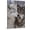Frame-style, variant on Wolf Couple Canvas Wall Art, Gray and White Wolves Love Print, Wildlife Animal Home Decor