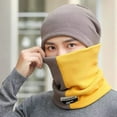 thumbnail image 3 of Beanie Hat Scarf 2Pcs/Set Coldproof Windproof Classic Fashion Color Matching Neck Warmer Beanie Hat Set, 3 of 5