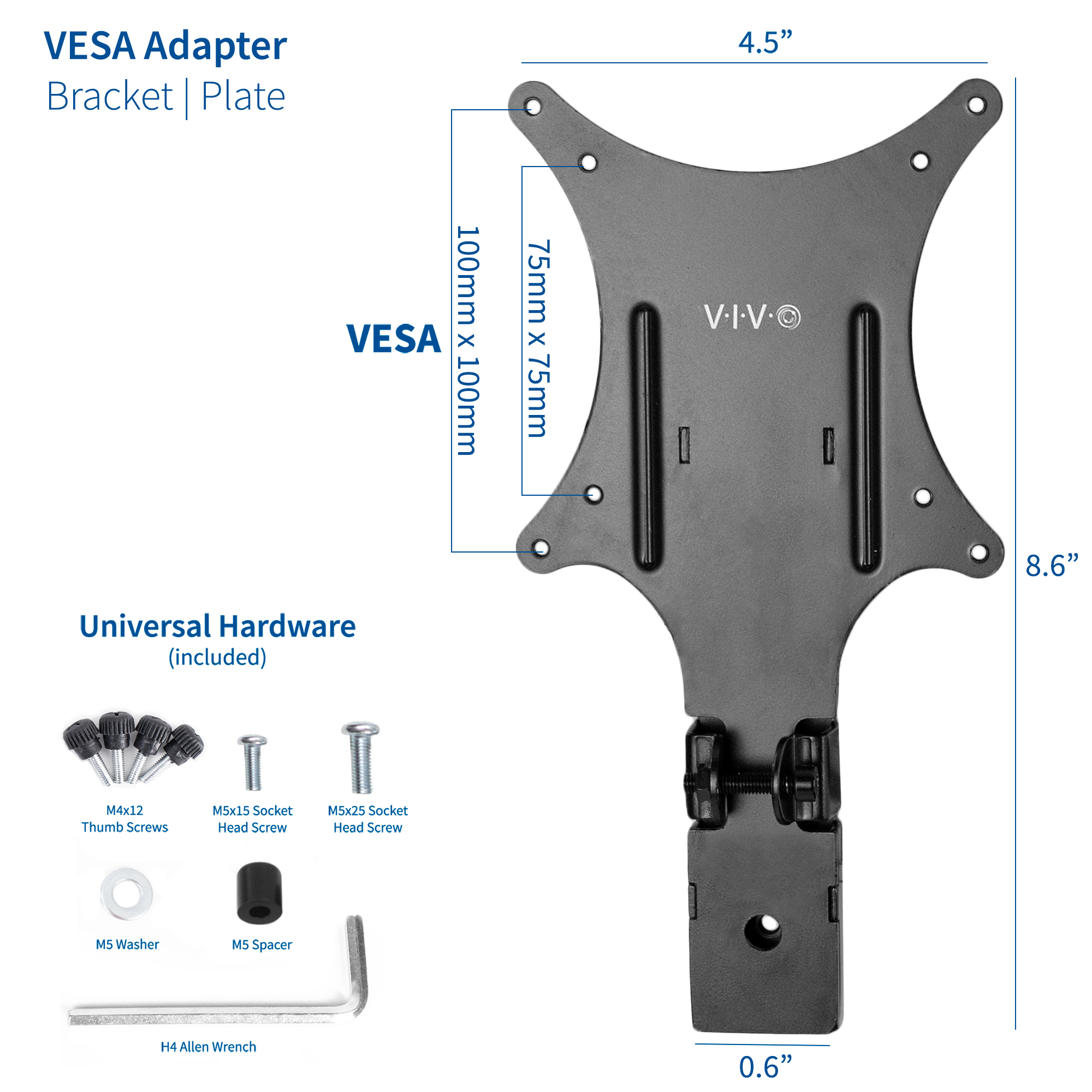 Vivo Vesa Adapter Plate Bracket Attachment Kit Designed For Compatible Aoc Monitors Mount Aoc1a Walmart Com Walmart Com Vivo Vesa Adapter Plate Bracket Attachment Kit Designed For Compatible Aoc Monitors Mount Aoc1a Walmart Com Walmart Com