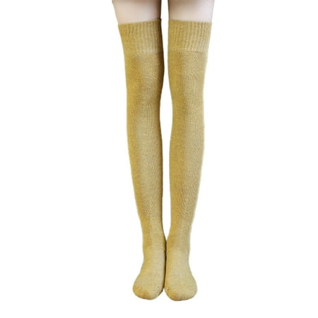 

Thickened Over-the-knee Socks Very Warm And Beautiful Warm Winter Legs Tights for Boots Turmeric One Size