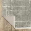 thumbnail image 5 of 2' X 8' Grey And Ivory Geometric Shag Power Loom Stain Resistant Runner Rug, 5 of 8