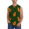 thumbnail image 2 of Picia Bold Squirrel Silhouettes mens Cotton Tank Undershirts , Moisture-wicking Ribbed Tanks, Lightweight Cotton Tank Undershirts-Medium, 2 of 8