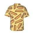 thumbnail image 4 of Xecao Hot Dogs print Hawaiian shirt - a stylish short-sleeve button-down for men, perfect for casual beach and tropical outings., 4 of 9