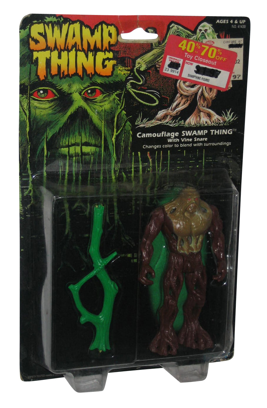 1990 Kenner Tonka Camouflage Swamp Thing With Vine Snare Action Figure A21 for sale online