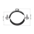 thumbnail image 3 of Unique Bargains 2' (50mm) Iron Wall Ceiling Mount Adjustable Pipe Bracket Clamp 5 Pack, 3 of 6