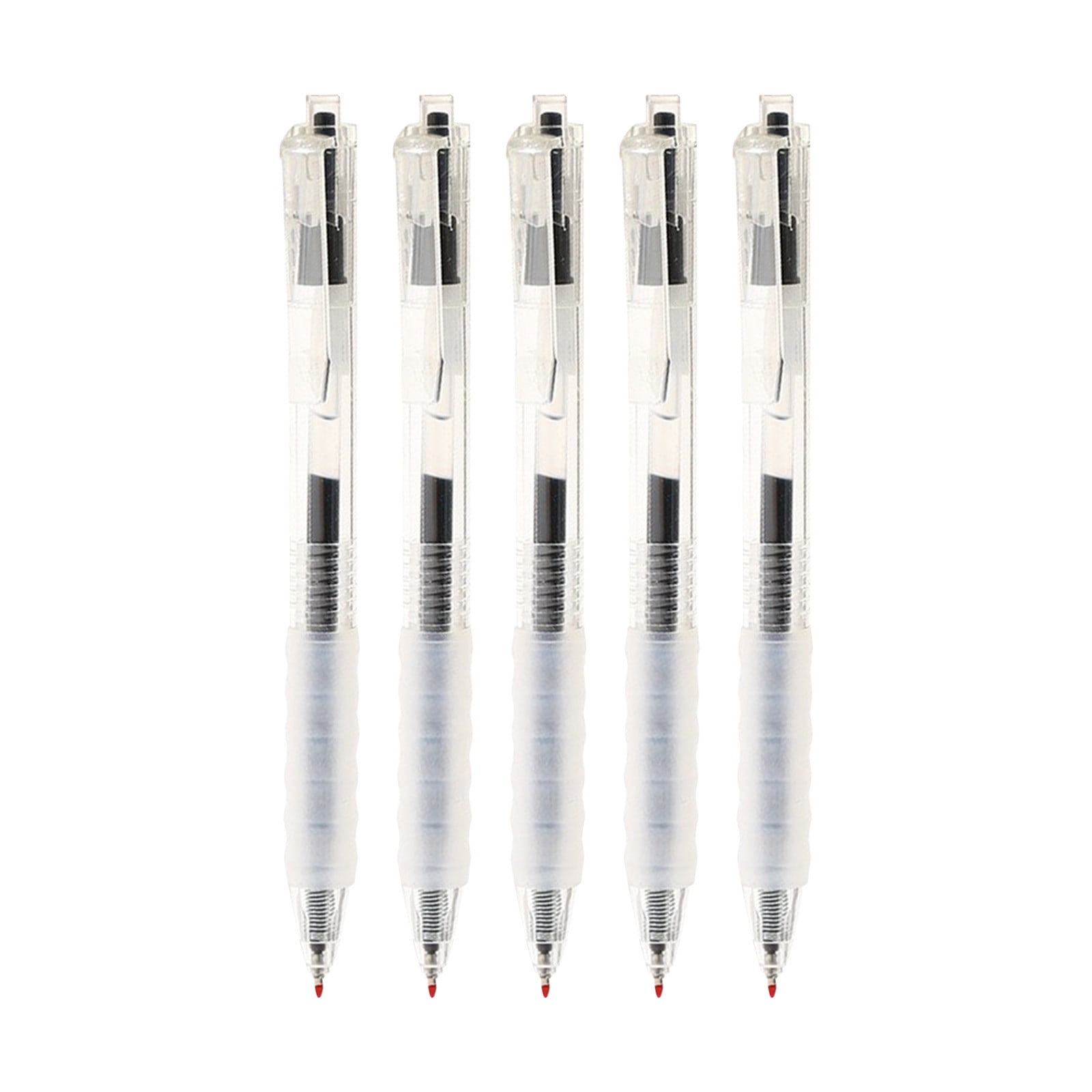 EGNMCR 5Pcs Retractable Gel Neutrals Pens 0.5mm Pressing Ballpoint Pen Business Pen Writing Stationery For Office writing brush
