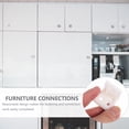 thumbnail image 5 of Mobutofu 100Pack White Plastic Iron Corner Brace for Furniture Fixing and Right Angle Support in 1.2x1.2x1.2in, 5 of 8