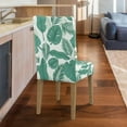 thumbnail image 6 of Tropical Green Leaf 4 Piece Parsons Chair Slipcover for Dining Room Chair Covers Set of 4 High Stretch Washable Chairs Protector Cover for Party Pet Protection Universal Fit Soft Polyester, 6 of 7